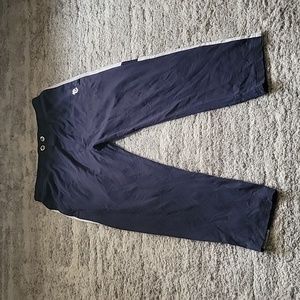 Navy blue and white sweatpants boys size medium